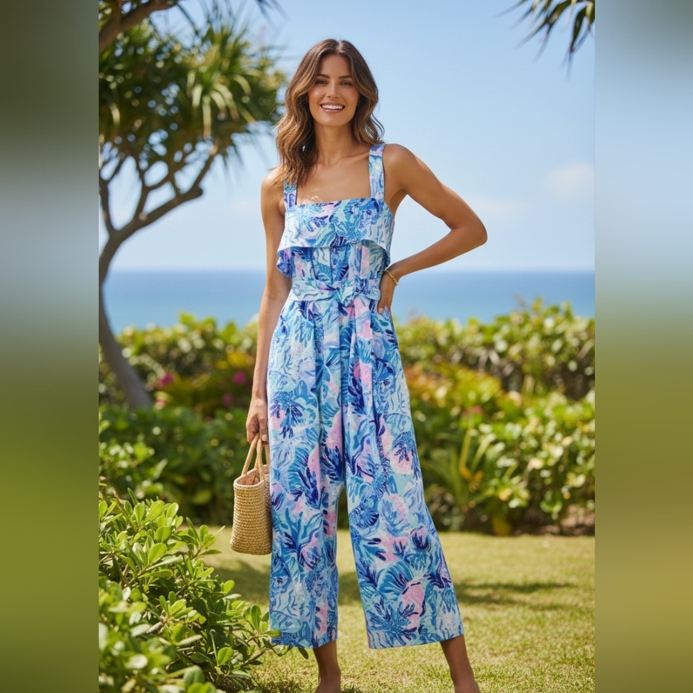 Lilly Pulitzer Tasely Women’s Jumpsuit - Picture 12 of 13